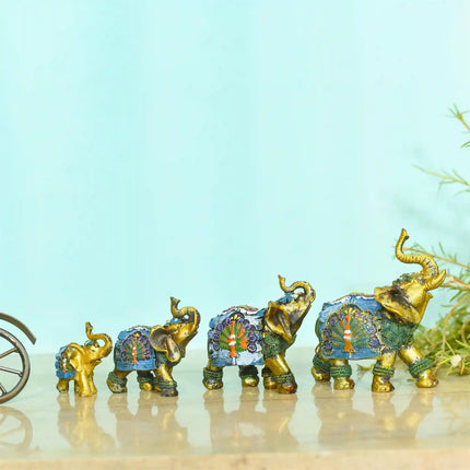 Polyresin Grey Elephant Family Set