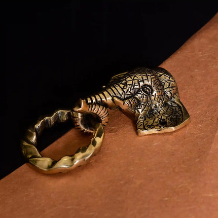 Brass Elephant Door Knocker (6.2 Inch)