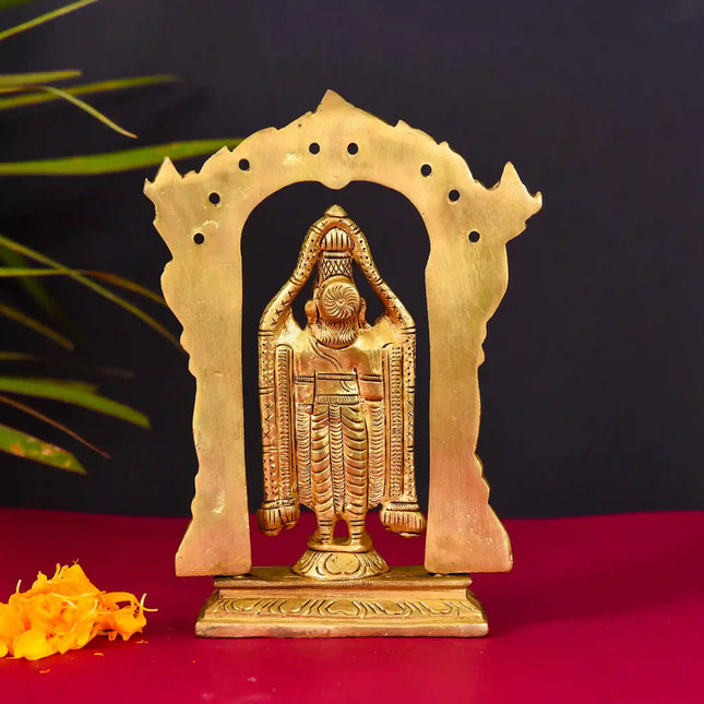 Brass Frame Tirupati Balaji Venkateshwar Superfine idol (8 Inch)