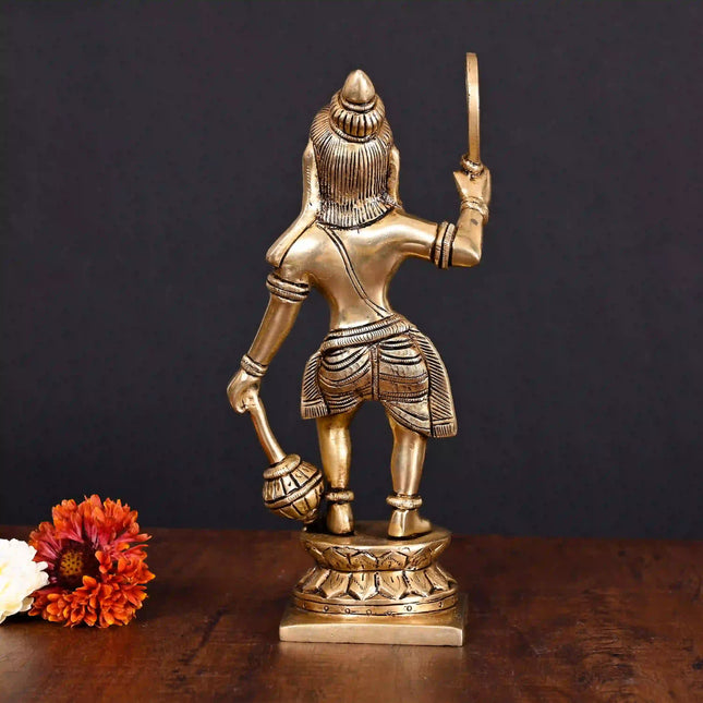 Brass Superfiine Madurai Veeran Idol (9 Inch)
