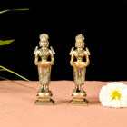 Brass Standing Deep Lakshmi Pair (5 Inch)
