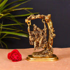Brass Superfine Sitting Radha Krishna On Swing/Jhula (6 Inch)