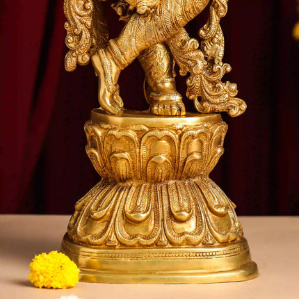 Brass Standing Lord Krishna Idol (30 Inch)