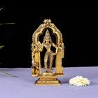 Brass Superfine Standing Lord Murugan/Kartikeya Frame Idol (7.2 Inch)