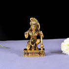 Brass Blessing Superfine Sitting Hanuman Idol (4 Inch)