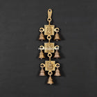 Brass Ganesha, Lakshmi And Saraswati Hanging Bell (12.5 Inch)