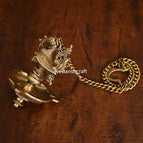 FIVE PETAL DIYA - HEIGHT - 24.5 INCHES ; WEIGHT - 900 GRAMS