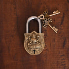 Brass Lakshmi Door Lock With Two Keys (4.5 Inch)
