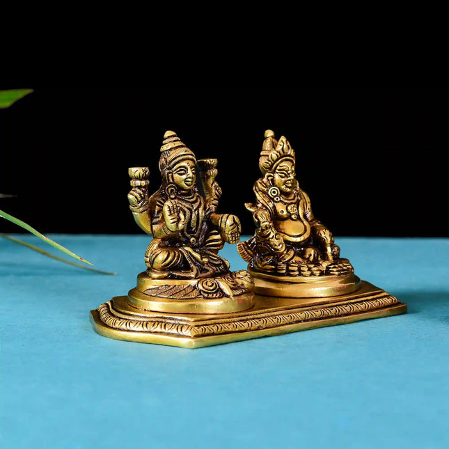 Brass Kuber And Lakshmi Superfine Idol (3.5 Inch)