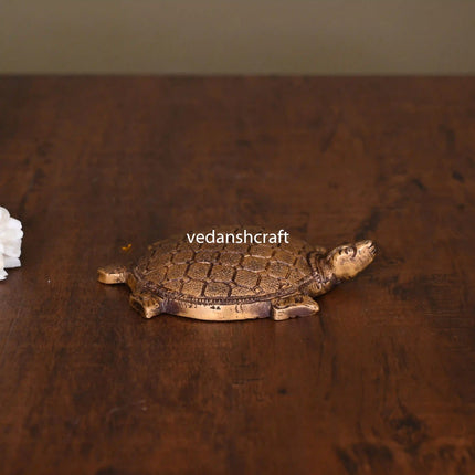 Brass Tortoise Figuruine Vastu/Feng Shui (0.5 Inch)