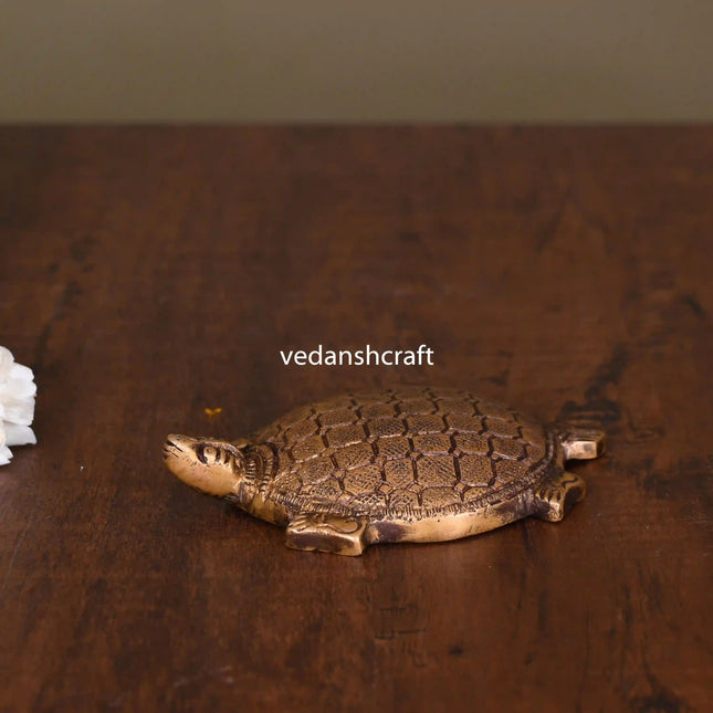 Brass Tortoise Figuruine Vastu/Feng Shui (0.5 Inch)