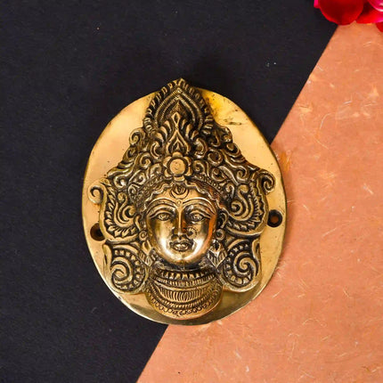 Brass Durga Face Door Knocker (5 Inch)