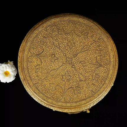 Brass Ethnic Chowki (5 Inch)
