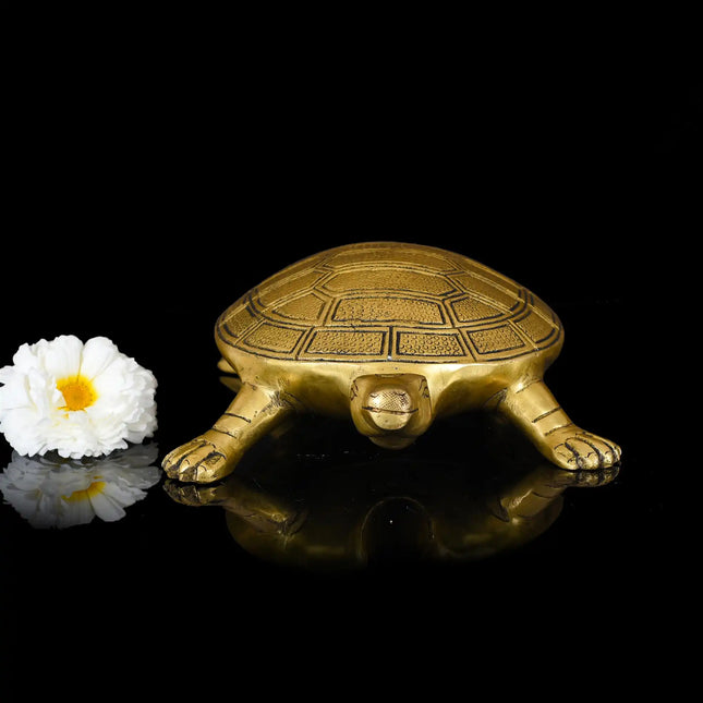 Brass Tortoise Figuruine Vastu/Feng Shui (2.5 Inch)