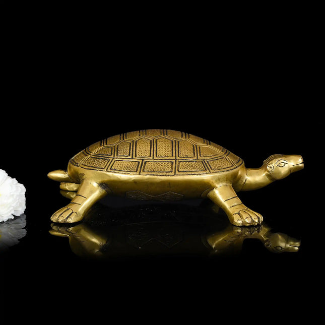 Brass Tortoise Figuruine Vastu/Feng Shui (2.5 Inch)