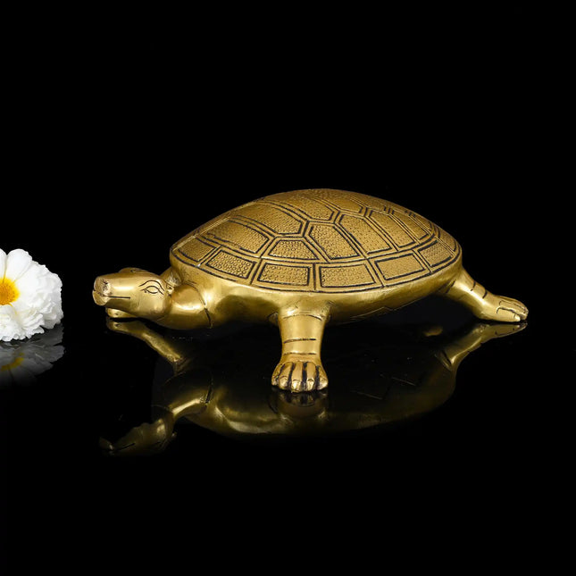 Brass Tortoise Figuruine Vastu/Feng Shui (2.5 Inch)