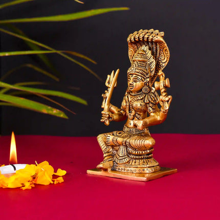 Brass Sitting Karumari Amman Superfine Idol (6 Inch)