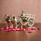 Brass Double Bullock Cart (4 Inch)
