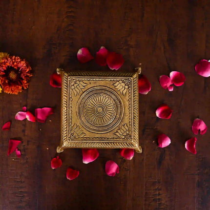 Brass Pooja Chowki (1.5 Inch)