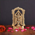 Brass Superfine Frame Tirupati Balaji/Venkateshwar Idol (6.5 Inch)