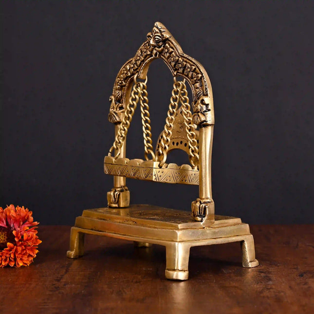 Brass Laddu Gopal Superfine Palna/Swing (8 Inch)