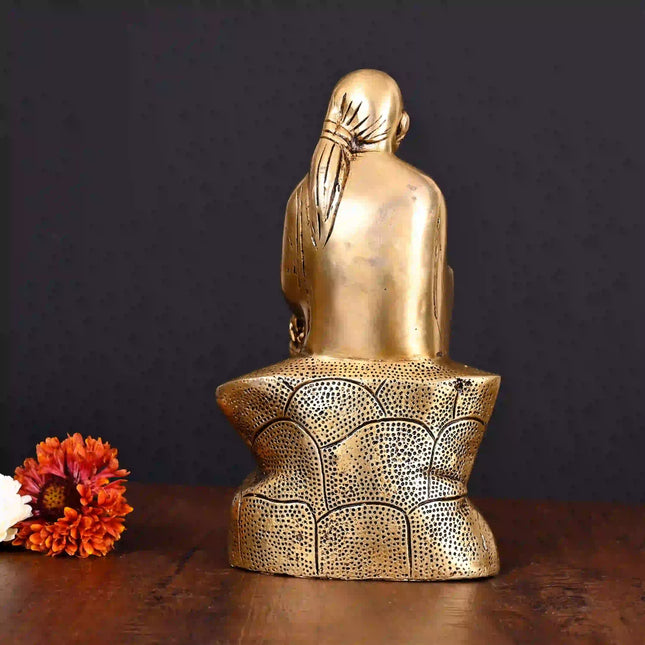 Brass Superfine Sai Baba Idol (8.5 Inch)