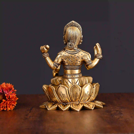 Brass Superfine Bala Tripurasundari Idol On Lotus (7 Inch)