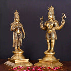 Brass Standing Shiva Parvati Superfine Idols