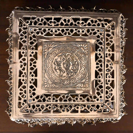 Brass Chowki With 40 Hanging Bells (5 Inch)