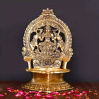 Brass Lakshmi Vilaku Diya/Lamp (13 Inch)