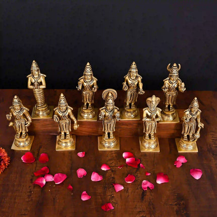 Brass Superfine Navagraha Idols Set (5.3 Inch)