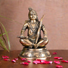 Brass Lord Ram Sitting Statue (7 Inch)