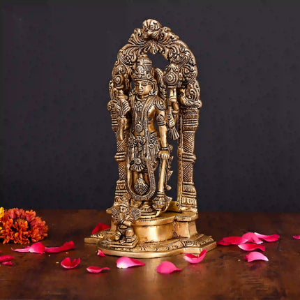 Brass Superfine Lord Standing Vishnu Idol (9 Inch)