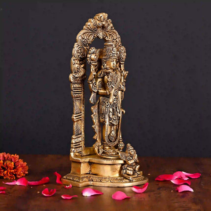 Brass Superfine Lord Standing Vishnu Idol (9 Inch)