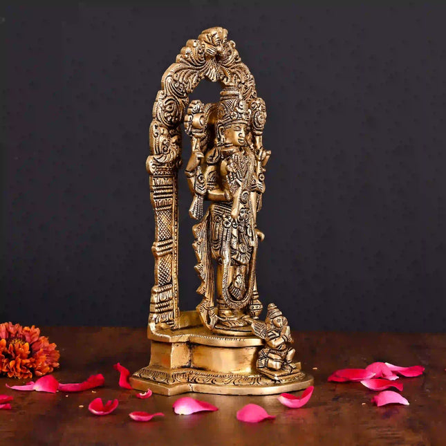 Brass Superfine Lord Standing Vishnu Idol (9 Inch)