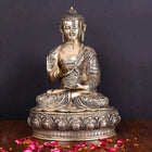 Brass Handcarved Blessing Buddha Home Decor (14.5 Inch)