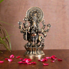 Brass Shubha Drishti Standing Ganesha Idol (9 Inch)