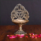 Brass Ethnic Handcarved Diya (6 Inch)
