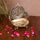 Brass Ethnic Hand carved Diya (7 Inch)