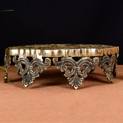 Brass Ethnic Chowki (3.5 Inch)