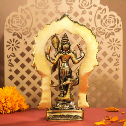 Brass Standing Lord Murugan/Kartikeya Frame Idol (6.5 Inch)