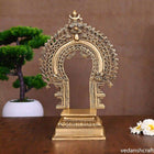 Brass Singhasan With Prabhavali Craft