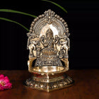 Brass Lakshmi Vilaku Diya/Lamp (10 Inch)