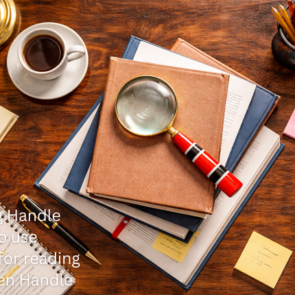 Brass Magnifying Glass With Wooden Handle