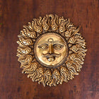 Brass Superfine Sun Face Wall Hanging (11 Inch)