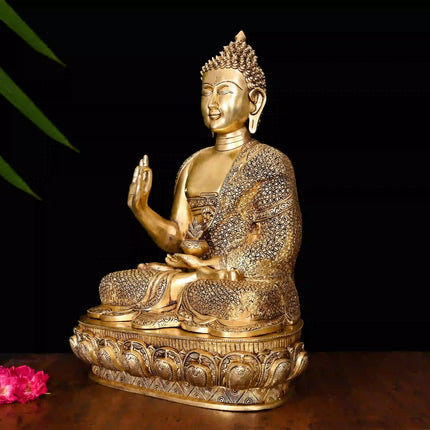Brass Superfine Blessing Buddha (23 Inch)
