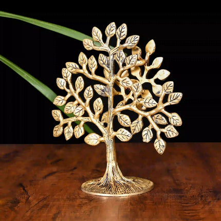 Brass Kalpvriksha Table Decor (6 Inch)