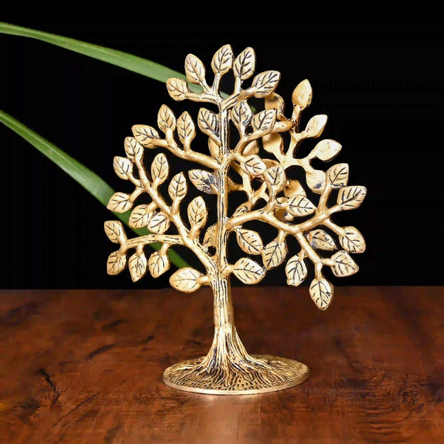 Brass Kalpvriksha Table Decor (6 Inch)