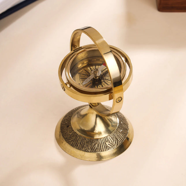 Brass Rotating Compass (4 Inch)