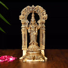 Brass Standing Tirupati Balaji/Venkateshwar Idol On Tortoise (8 Inch)